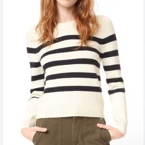 AYR Black and Cream Striped Sweater